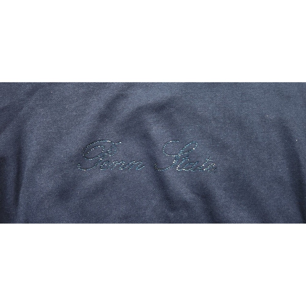 Penn State Blue Sweatshirt Mock neck Womens Medium Chicka D Blue Rhinestone - Picture 3 of 8